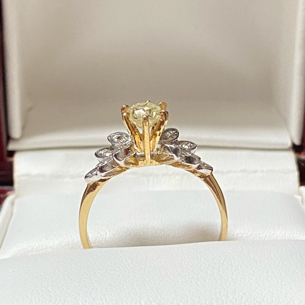 GENUINE NATURAL DIAMOND Engagement Ring Solid 14KT GOLD - Picture 8 of 17